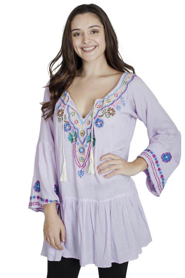 Embroidered on sale peasant dress