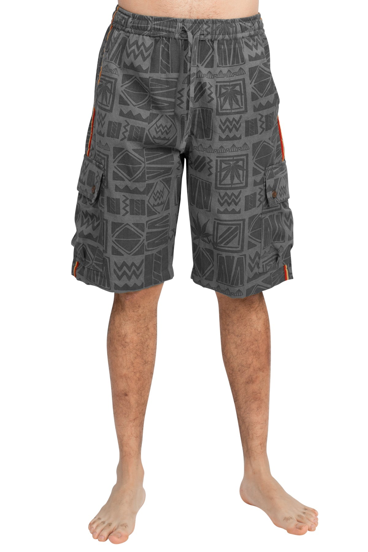 90s Print Rasta Cargo Shorts