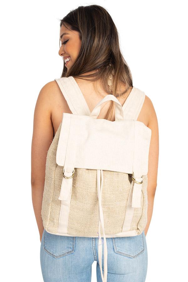 Hemp cheap canvas backpack