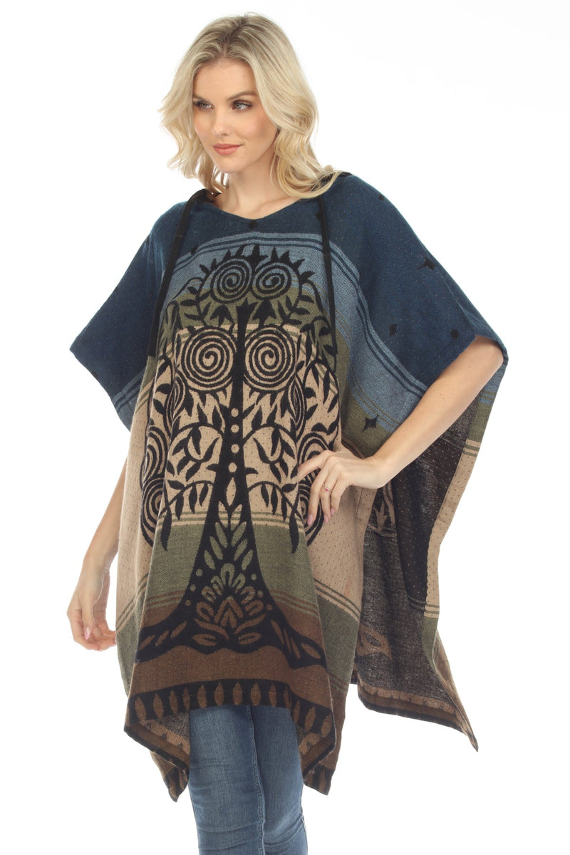 Tree of Life Hoodie Poncho