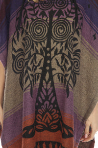 Tree of Life Hoodie Poncho