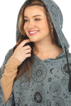 Celestial Cotton Hoddie Poncho