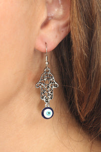 Hamsa Third Eye Dangle Earrings