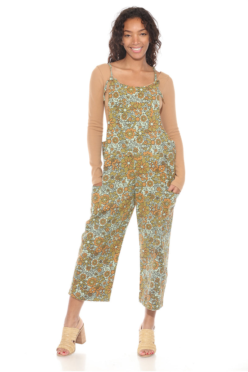 Flower Power Oversized Overalls