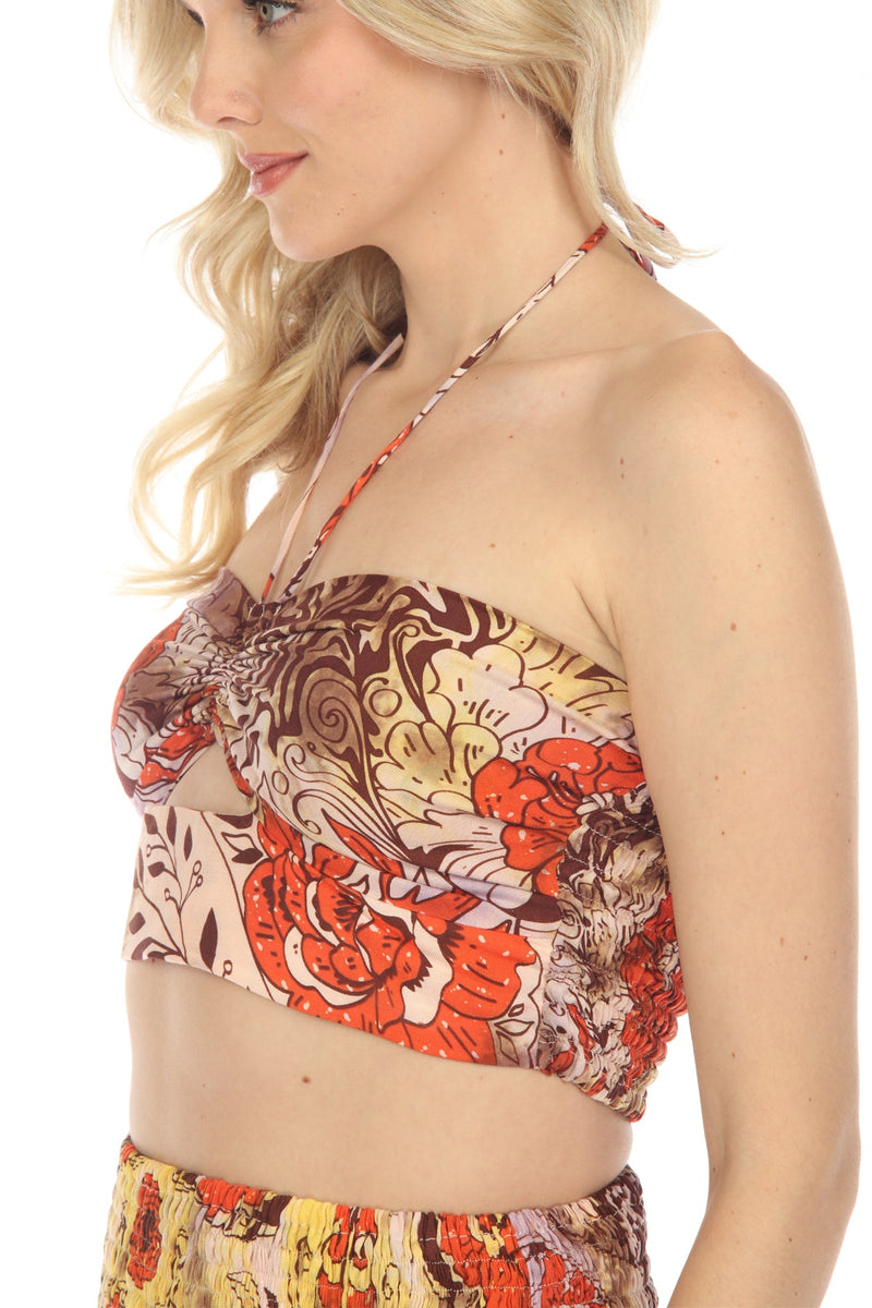 Tiedye Moth Halter Bandeau Top