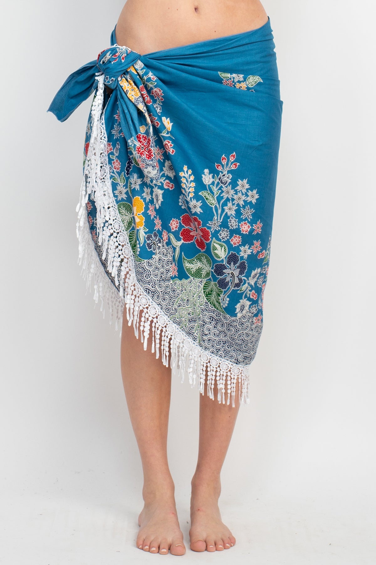 Fearless Floral Boho Chic Beach Pool Wrap Skirt Lakhay Retail