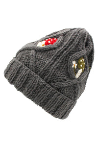 Cable Knit Mushroom Beanie