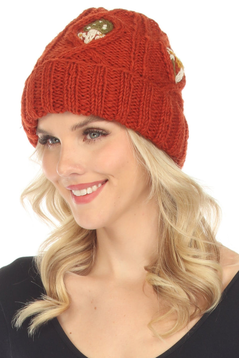 Cable Knit Mushroom Beanie