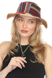 Hemp Cotton Patchwork Boonie Hat