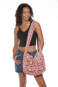 Jacquard Cargo Pocket Crossbody Tote