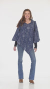 Celestial Cotton Hoddie Poncho