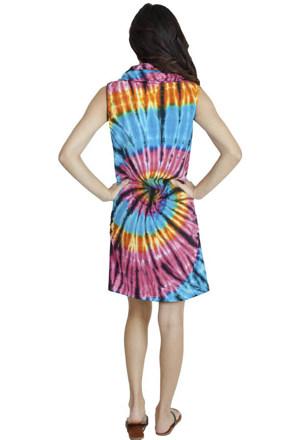 Tie dye outlet cowl neck dress