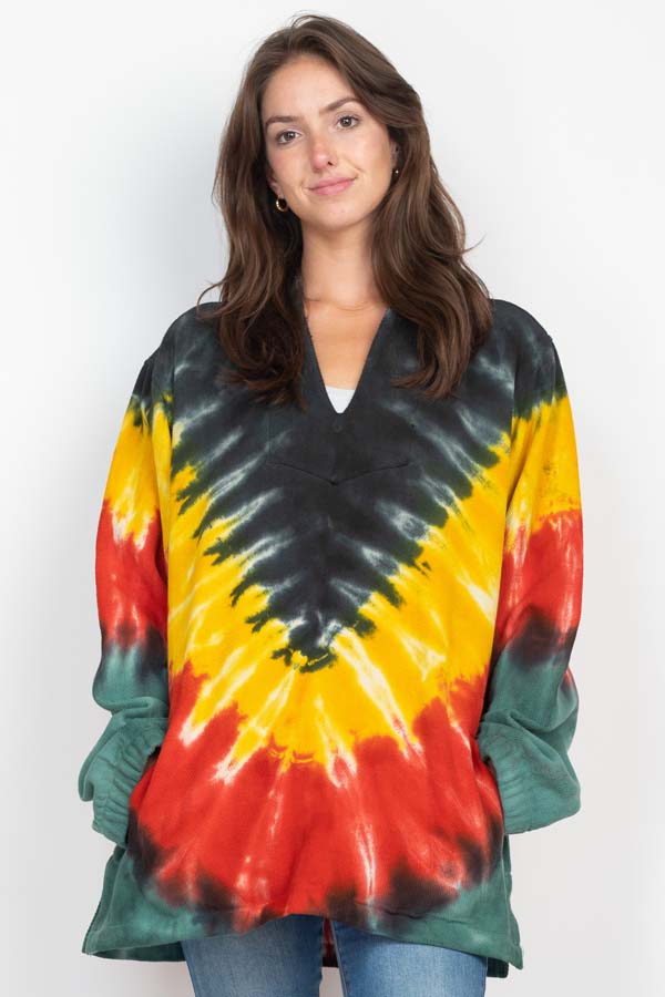 Rasta tie dye store hoodie