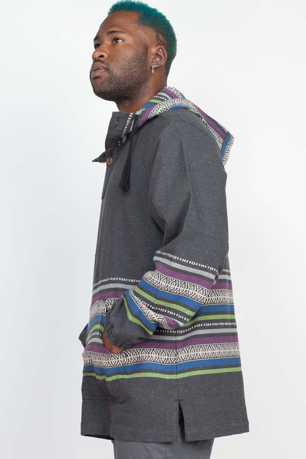 Woven sales pullover hoodie