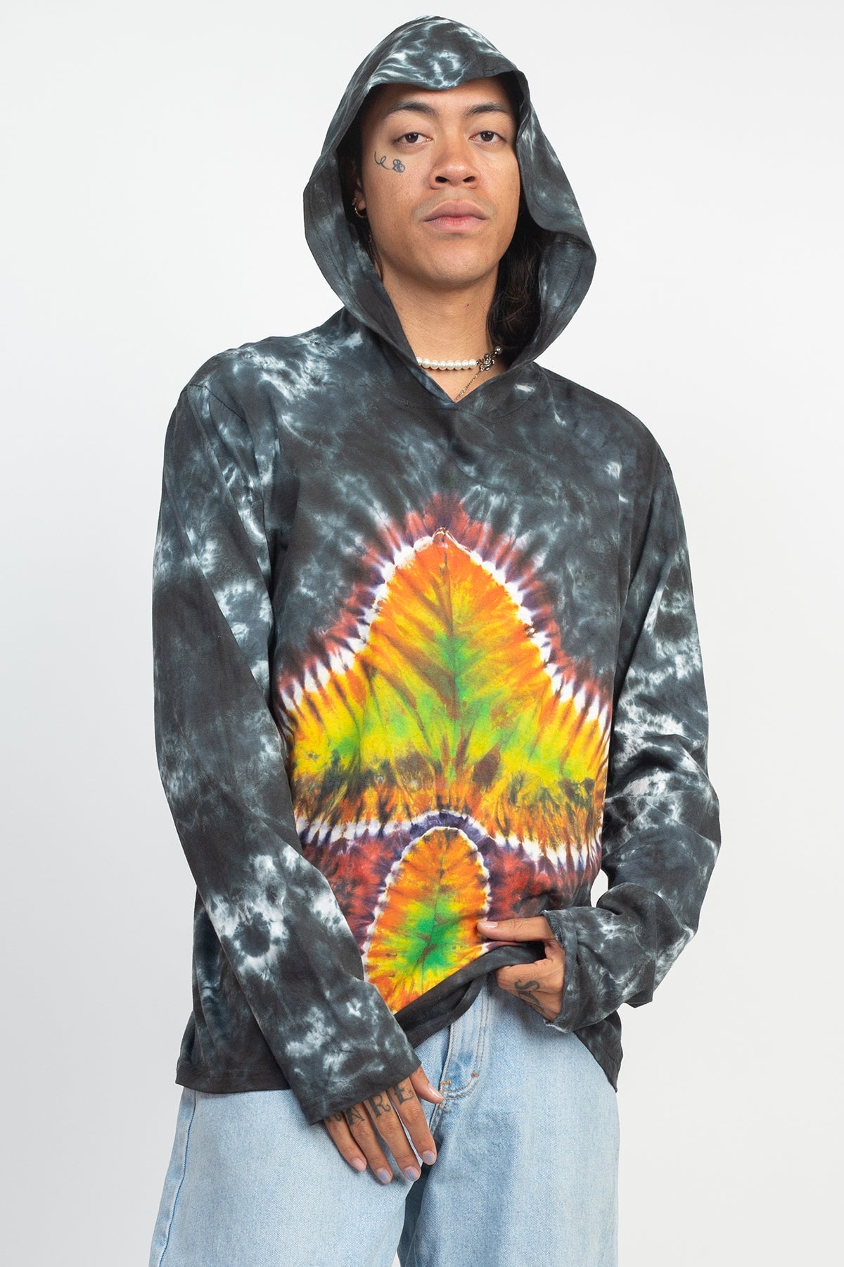 Tie dye zipper hoodie hot sale wholesale