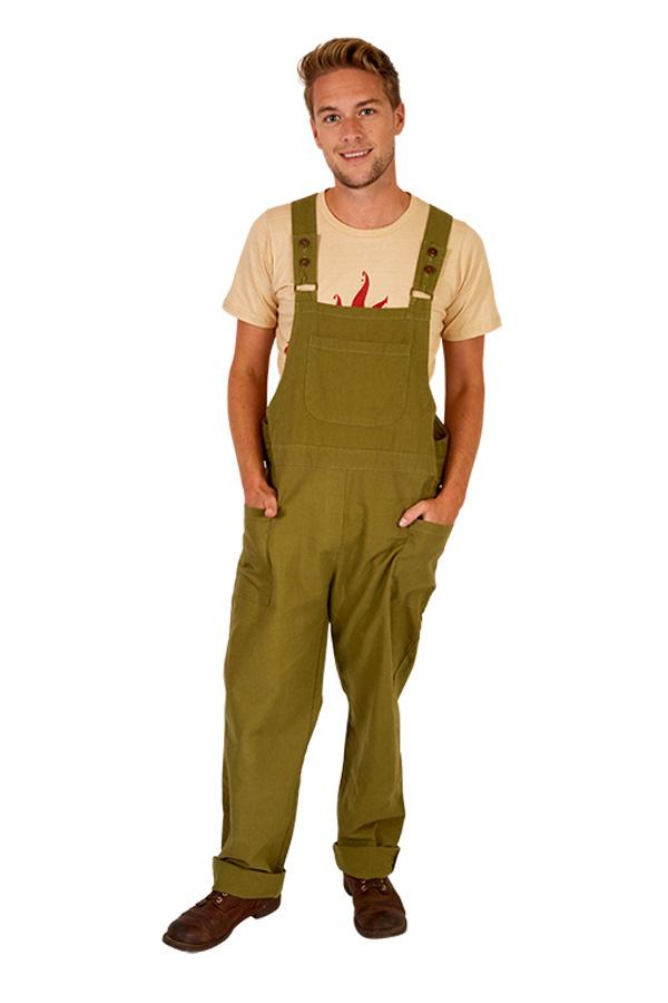 Unisex Mother Flower Hemp Cotton Overalls