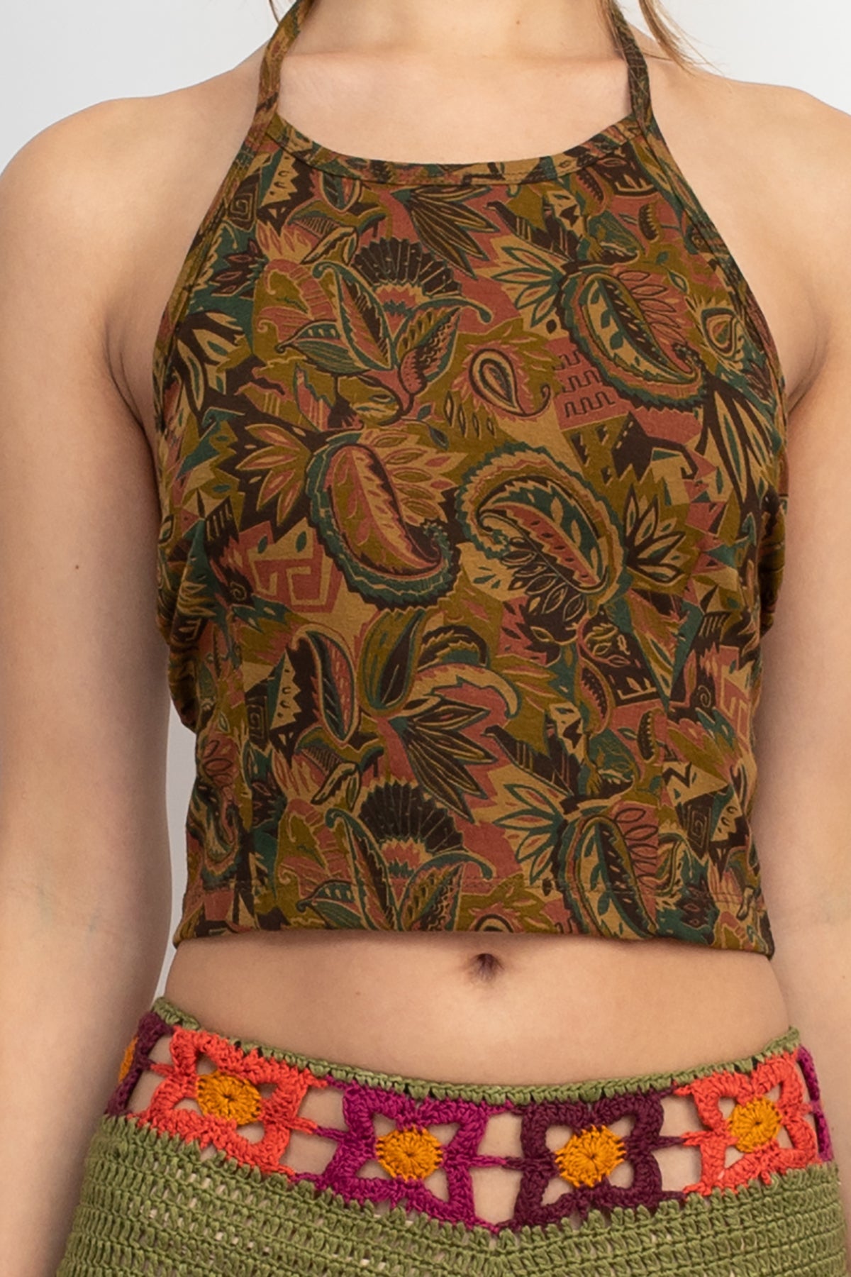 Groovy Paislety Halter Top