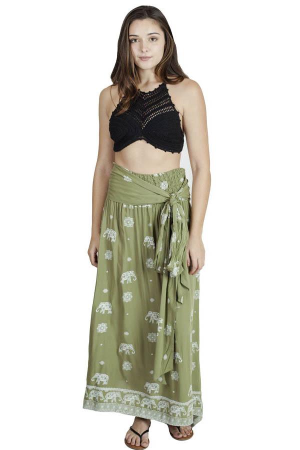 Boho wrap maxi clearance skirt