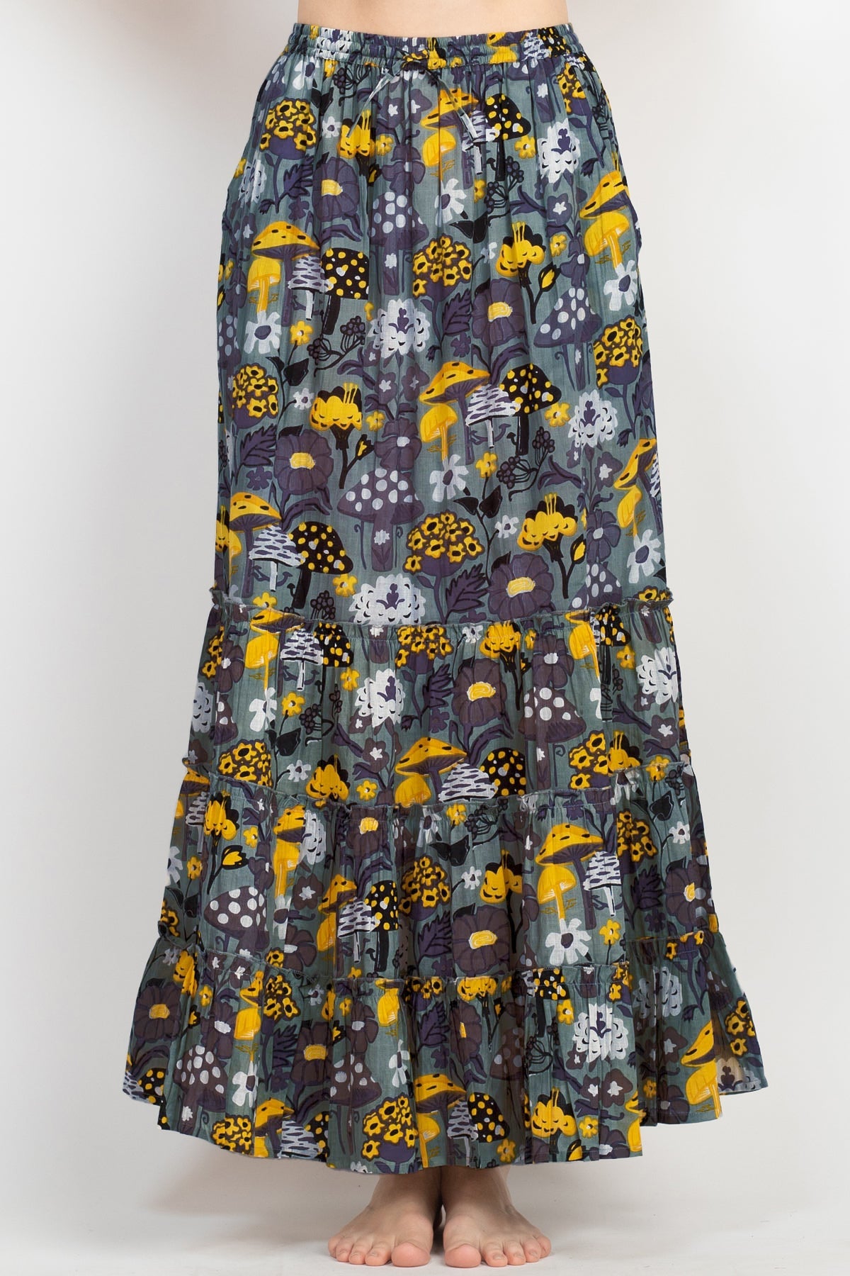 Mushroom Print Maxi Skirt – Lakhay-Retail