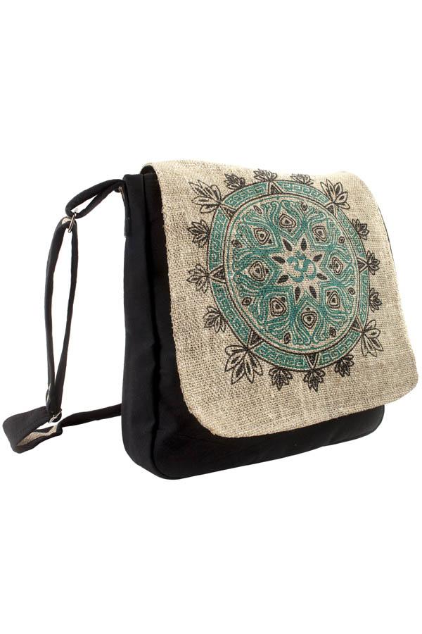 Flap Tote Bag Aesthetic Hemp Messenger Bag Handmade Hippie 